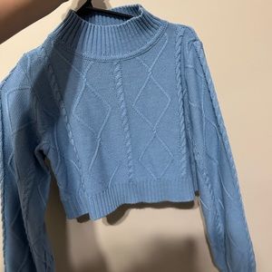Blue xs crop sweater